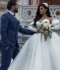 شرق الأوسط أفريقي وصول جديد رائع بسيط لباس زفاف بالإضافة إلى الحجم الحبيب ساتان الطابق طول العفن الزفاف