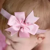 Sevimli şerit yaylar bebek yeni doğan kafa bandı tavan grograin saç yayları elastik saç bantları kızlar kıl payı aksesuarları 30 renk