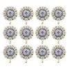 Ceintures Orange Diamètre 3.7CM Métal Fleur Conchos Blanc Strass Décoration Ceinture Accessoires De MontageCeintures