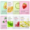 Hydrating Facial Mask Avocado Cucumber Rose Honey Moisturizing Shrink Pores Korean Cosmetic Face Masks Skin Care