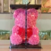 Dekorative Blumen Kränze 25/40 cm Teddy Rosenbär Künstlich für Frauen Valentinstag Hochzeits Geburtstag Weihnachtsbox Home DeRordecor