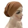 Tinta unita Donne Musulmane Interno Hijab Caps Tubo Islamico Underscarf Bone Bonnet Stretch Fascia Turbante Musulman Femme Head Wraps