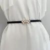 Belts Thin Skinny Adjustable Pearl Buckle Waistband Belt Dress Accessories Simple Creative VersatileBelts Fred22