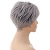 Nxy Perücken für Damen, synthetisches kurzes Haar mit Pony, gemischtes Grau, Hochtemperaturfaser, hitzebeständiges Haar, 220528