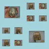 Tallado coleccionable 4 Face Mood Buddha Estatua de cobre complacida de la ira Delección feliz Drop entrega 2021 Artes y artesanías Regalos Home310q