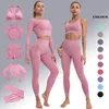 Nowe bezszwowe stroje jogi dla kobiety Gym garnitury Fitness Odzież Zestaw Girl Sport Bra Joga Shorts