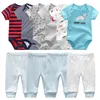 geboren Geschenk Kleidung Set Baby Boy Born Kleidung 6 stücke Body + 4 stücke Hosen Outfit Kleinkind Mädchen Anzug Säugling pyjama Reine Baumwolle Sets 220509