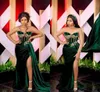 vestido de fiesta verde esmeralda más el tamaño