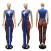 2 штука -набор женщин, соответствующие сетам, сексуальные брюки, напечатанные блузки длинные брюки, тощая биологическая вечерняя вечеринка клуб Sets 220511