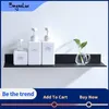 Wholesale Promotion Bathroom Accessories 30-50cm Modern Matt Black Bathroom Shelves Kitchen Wall Shelf Shower Bath Storage Rack 200923