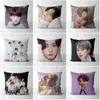 RULDGEE Kpop Picture Custom Cushion Cover Flax Linen Peachskin Pillow Case Pet Po Design slip Gift 220607