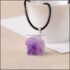 Arts And Crafts Arts Gifts Home Garden Natural Crystal Pendant Brazilian Amethyst Love Gift Healing Reiki Mineral Quartz Energy Rough Sto