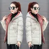 arrival female winter padded coat warm thick cotton inside puffer jacket women bubble coat pink down 0.8 201027