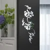 Specchi Adesivo da parete specchio acrilico Decalcomanie fiore rimovibili Adesivi 3D per la casa Soggiorno Decorazione camera da lettoSpecchi SpecchiSpecchi