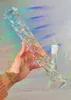 Szklanki Bong Hookahs Gruba szklana wodę Bongs Dym Szklane rury wodne Unikalne mocne platformy DAB z miską 14 mm