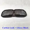 Bil Glossy Gloss Black Front Hood Kidney Grill Grille Dual Slat Grilles för BMW 7 Series G11 G12 20 20+ Auto Accessoarer