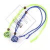 Pendant Necklaces 12pcs Adjustable Necklace Cord Empty Stone Holder Color Rope Natural Quartz Crystal Chakra Healing Net Bag PendantPendant