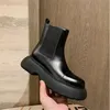 Solid Color Women Genuine Leather Ankle Boot Waterproof Woman Platform Boots Breathable Young Lady Short Fashion Chelsea Boots