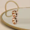 Хороший счастливый ротающийся черный римский круг розовое золотое кольцо однорядное кольцо с бриллиантными кольцами ювелирные изделия для женщин подарок