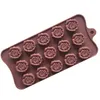 1PCS Flores de rosa em forma de silicone molde de chocolate Ferramenta de cozinha Ferramenta de decoração de bolo de cozinha de cozinha 20220611 D3