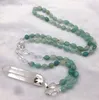 Pendant Necklaces Clear Quartz Gold/Silver Amazonite Nuggets Beads Knot Handmade NecklacePendant NecklacesPendant