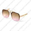 Óculos de sol Designer Moda de personalidade feminina Metal Metal Cabeça grande padrão Decorativo Tiro anti -óculos Ultravioleta Glassses 7198481