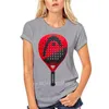 T-shirt maschile uomini vestiti per magliette e gadget di Padel. Maglietta magro slim fit da donna topple