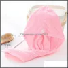 Towel Home Textiles Garden Hair Drying Hats Microfiber Quick Dry High Density Coral Fleece Magic Super Absorbent Turban Wrap Hat Spa Cap D