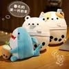 2025Cm Beautiful Round Bubble Bear Cat Shark Plush Toy Cartoon Animal Dolls Filled Soft Pillow For ldren Girls Birthday Gift J220729