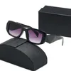 Óculos de sol de designer de moda óculos clássicos Óculos de óculos de praia ao ar livre para homem Mulher 11Color Signatura triangular opcional com caixa