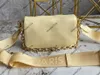 Leather Embroidery Wallet on Starp Women Chain Shoulder Crossbody Bag Designer Handbags Luxury Lady Purses Messenger Bag Soft Clutch Wallets