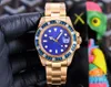 Designer Mens Watches Iced Out Automatic Watch Classic Blue Dial 904L roestvrijstalen klok