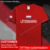 Luxembourg Luxembourgeois T-shirt Personnalisé Jersey Fans DIY Nom Numéro Marque High Street Fashion Hip Hop Lâche Casual T-shirt 220616