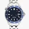 Automatisk mekanisk mens armbandsur Montre de Luxe 41mm Blue Black Dial Ceramic Bezel rostfritt stål remmar fällande spänne vattentät