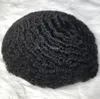 Unidade de renda peruca masculina 4mm/6mm/8mm/10mm/12mm de onda afro renda cheia Toupee brasileira Substituição de cabelo humano virgem Fast Express Deliver