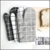 Oven Mitts Bakeware Kitchen Dining Bar Home Garden Ll Baking Ovengloves 7 Color Durable Microwave Heating Proof Resist Dhjin