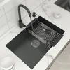 Edelstahl -Küchenspüle Einerschalen -Becken Unterbezug gebürstete Schmalkantenstange Waschbecken mit Abflusszubehör