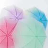 Umbrellas Gradient Color Rain Stylish Simplicity Bubble Long Handle Transparent Girl Kids Mushroom Umbrella Clear