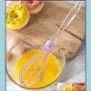 Other Bakeware Kitchen Dining Bar Home Garden 10 Inch Manual Sile Egg Beater Kitchen Tools Handheld Mixer Tr Dh9Rh