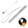 Linternas Antorchas Ahorro de energía Portátil Profesional Práctico Lápiz Luz USB Recargable Mini Antorcha LED con Clip de Acero Inoxidable Linternas
