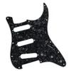 Protetor de palheta de guitarra 4Ply SSS 11 furos para acessórios de guitarra elétrica Black Pearl