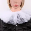 Bow Binds Clownkragen Womens Victorian gefälschter dekorativer Hals gekräuselt
