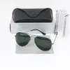 Оптовая продажа фабрики с самыми продаваемыми солнцезащитными очками, высококачественные новые мужские и женские винтажные солнцезащитные очки пилотного бренда с ремешком UV400 Bans Ben Box и футляр 2140 r 55SD