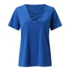 Dames t-shirt sporten shirt met lange mouwen dames zomer v nek korte top shirts beoordeelde kerstvrouwen's