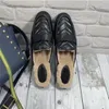 أزياء جديدة مصمم النعال جلد طبيعي البغال الصنادل إلكتروني مشبك المعادن الأحذية الفاخرة النساء المتسكعون lambswool سيدة baotou slipper