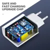 빠른 충전기 QC 3.0 PD 18W Type-C USB C Port EU US UK AU 플러그 패스트 안전 충전 어댑터 벽 홈 충전기