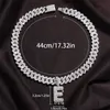 26 Baguette A-Z Initial Pendant Choker for Women Men Crystal Luxury Letter Cuban Link Chain Iced Out Necklace Jewelry