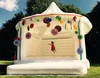 Novo Casa de Bunha Branco de 15x15 pés PVC Castelo inflável de casamento /cama /segurança com soprador de ar para festas e eventos Games ao ar livre