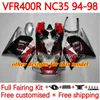 ホンダRVF400R VFR400 R N35 V4 VFR400R 94-98 134NO.17 RVF VFR 400 RVF400 R 400RR 94 95 96 97 98 VFR400R VFR 400R 1994 1996 1997 1998