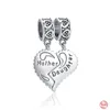 Ciondolo in argento sterling 925 con ciondolo a forma di famiglia, ciondolo con perline mamma figlio, albero della felicità, adatto per braccialetti con ciondoli Pandora, accessori per gioielli fai da te